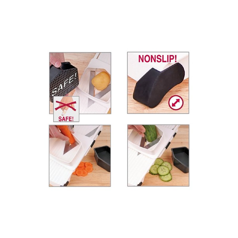Fackelmann V-Slicer Set "Arcadalina" Adjustable, Black/White, 2-Piece