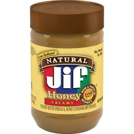 Undisclosed Jif Creamy Natural Peanut Butter with Honey, 16 oz