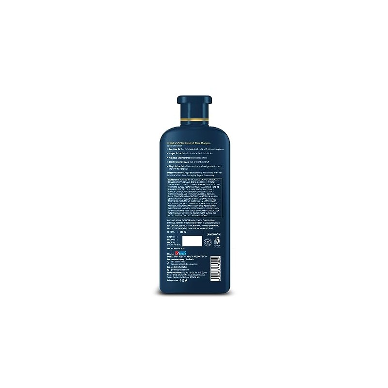 Champú anticaspa PRO Dandruff Clear, sin parabenos y sulfatos, el