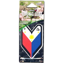 Treefrog Hanging Air Freshener Wakaba Badge Philippine Flag Single Pack - Jasmine