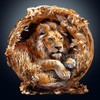 Wooden Puzzles for Adults, 3D Vision Effect Lion King Wooden