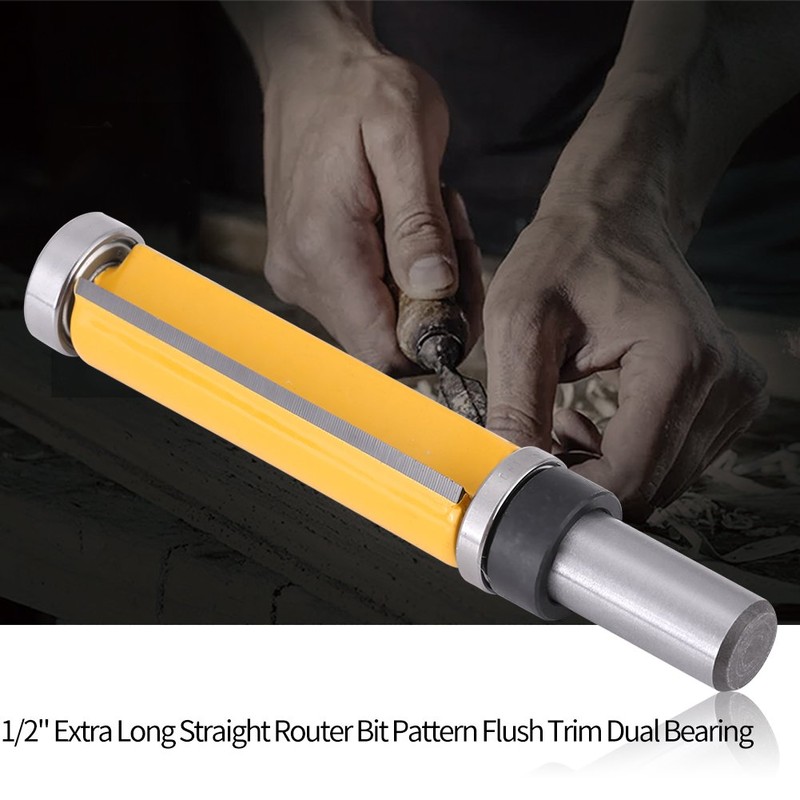 1/2" Shank Straight Router Bit Woodworking Flush Trim Router Bit