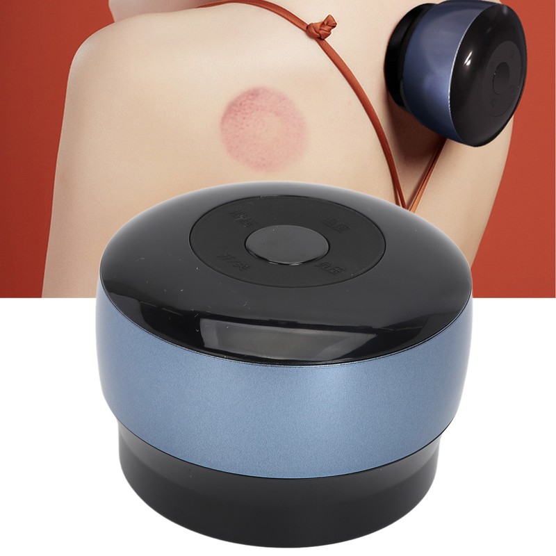 Heating Cupping Therapy Massager Rechargeable 12pcs Stone Needle 9 Leves