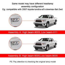 CHUSYYRAY For Jeep Patriot 2010-2016 2017 9008 4x LED Headlight 5202 Fog light Bulbs 6500K