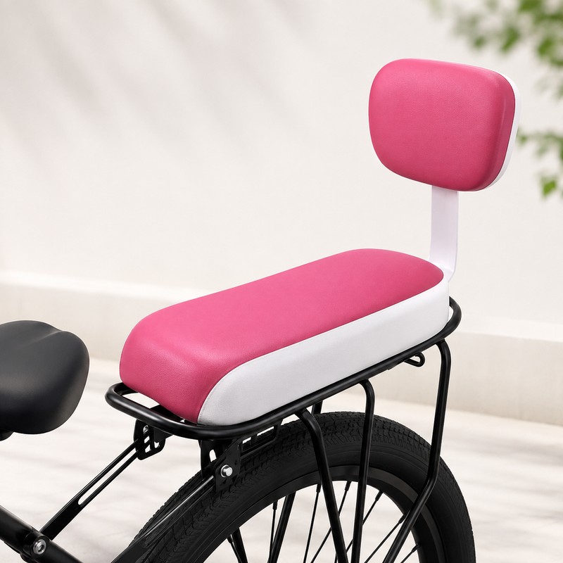 Bicycle Rear Rack Seat for Kids – Soft PU Leather