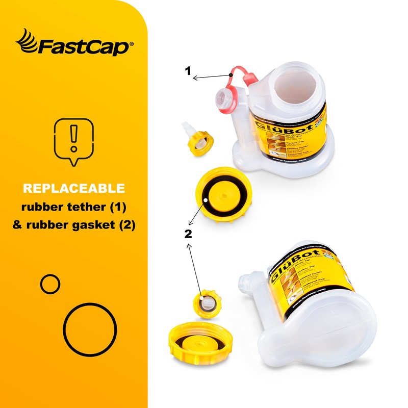FastCap 16oz Glue Bottle, with 2-Chamber No-Drip System. Each Bottle