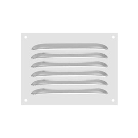 PATIKIL 8 x 6 Inch Stainless Steel Vent Cover, Screen Air Grille Ventilation Cover HVAC Louvered Grill for Home Kitchen Fireplace Bathroom Wall Ceiling, Silver Tone