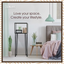 TEN49 Heavy Duty Hairpin Furniture Leg - 40 Inch Industrial Metal Table Legs - 1/2" Extra Thickness 3 Solid Rods Raw Steel Color Leg - Fit for Modern Shelving, Standing Desk, Bar Height Table Legs