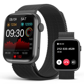 Smart Watches for Men Women (Answer/Make Calls), 1.9" HD Full Touch Screen, Fitness Tracker with Heart Rate Blood Oxygen Blood Pressure Sleep Monitor, IP67 Waterproof Smartwatch for Android iOS