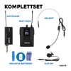 Vonyx WM55B Wireless Microphone Set, Headset Microphone and Lavalier Microphone
