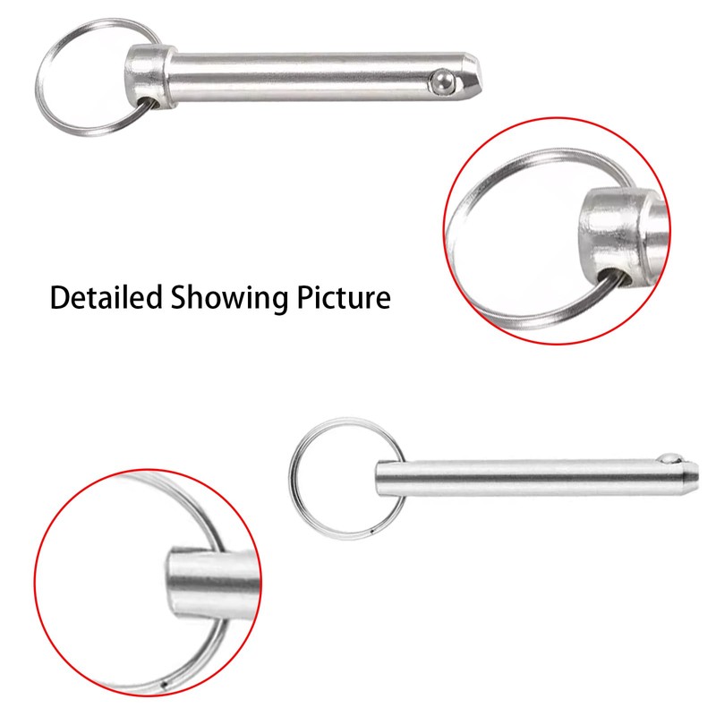 Leliafleury 5Pcs Quick Release Pins 10mm x 60mm Carbon Steel