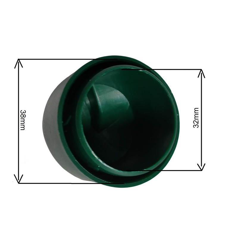 Post Cap Strut Caps 38 mm Green Fence Cap Wire