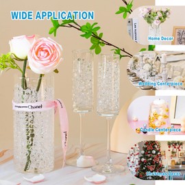 ORIKASO 20,000 Pieces Clear Vase Filler Beads for Vase Filling Decoration, Floating Candles Centerpiece, Floral Arrangement Decor, Wedding Centerpiece, Soilless Planting. Only for Adult Use