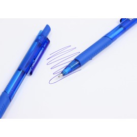 Liquidraw Ballpoint Blue Pens Set Of 10 Retractable Blue Ball Pens Medium Point 1.0mm Ball Point Blue Pen Set Smooth Writing Comfortable Grip Click Pens For Home, School & Office (Blue)