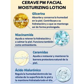 Cerave Am Fps 30  Pm Hidratante Facial Día  Noche 2x60ml                                                                                              