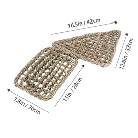 CIYODO 2pc Bearded Dragon Lizard Hammock Mat Small Animal Reptile Bed Woven Pet Cat Dog Mat