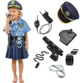 cuteDIY Children's Police Costume 128 cm Police Costume Children 134