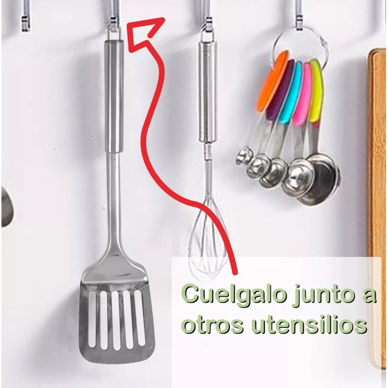 J.H. Company Set Exprimidor Espatula Batidor Acero Utensilio Para Cocina