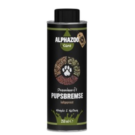 alphazoo Pupsbremse Magen Darm Futteröl für Hunde & Katzen 250 ml I Förderung der Verdauung, zur Appetit-Anregung I Magenschutz mit Hanföl & Leinöl