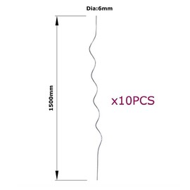 Plant Supports Spiral Tomato Cages Aluminium 59 inch Height/Dia 6mm, Pack of 10, Climbing Plant Stake Tower