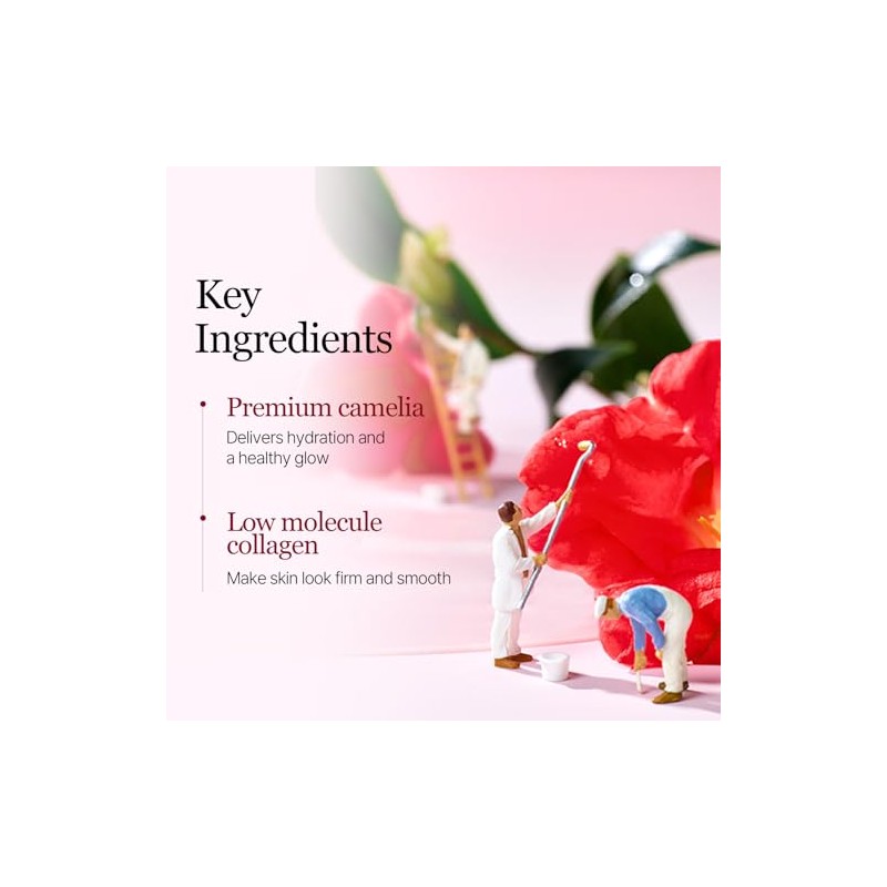 ROUND LAB Camellia Collagen Mask, 30min Hydrogel Mask, Quick Hydration,
