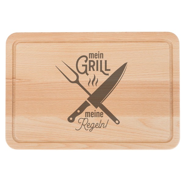 Large Bread Board, Chopping Board Made of Beech Wood with
