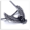 Xusamss Punk Rock Titanium Steel Wings Eagle Pendant Necklace,24inhes Link