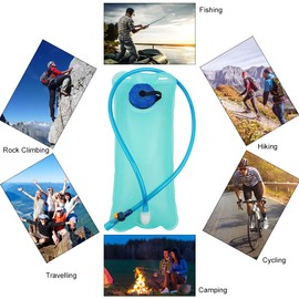 Hydration Bladder with Hose, 2 L Hydration Bladder, Water Bladder for Hydration Backpack, Tear-Resistant Hydration Bladder, Hydration Bag Water Prey, Hydration Bladder with Bite Valve, for Hiking,