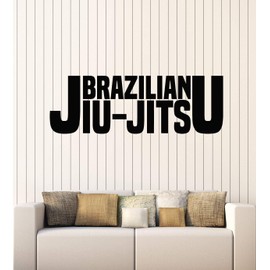Vinyl Wall Decal Words Brazilian Jiu-Jitsu Martial Arts Fight Gym Stickers Mural Large Decor (g5315) black