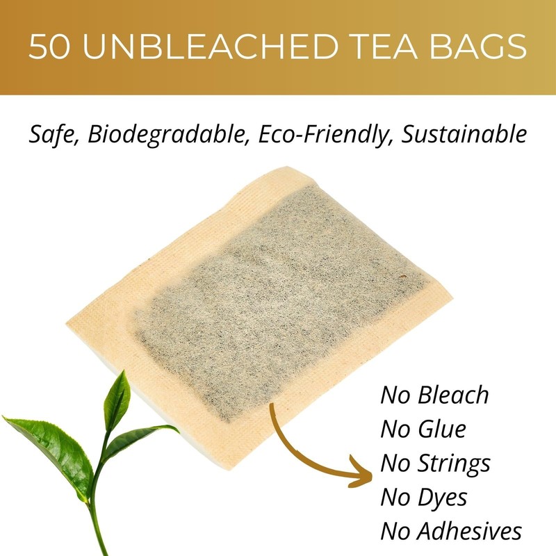 USDA Organic Oolong Tea Bags, 50 Count, Unbleached, ECO-Conscious Chinese