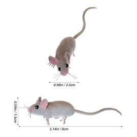 TOYANDONA 5 Mini Ratas Falsas - Ratón Falso Simulado para Bromas, Figura de Ratón Realista con Imanes para El Día de Los Inocentes, Fiesta de Hallowee