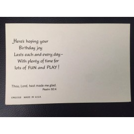 Vintage Cartoon Postcard Kids On Bicycle Built For 2 - psalms Birthday Card New