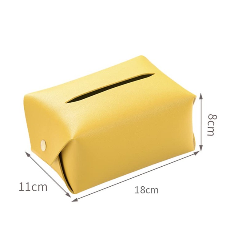 Green Leather Tissue Box Holder Rectangular Tissue Box Cover Dispenser