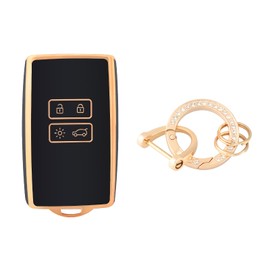 OFFCURVE Car Key Case, Key Cover, Car Key Protective Case with Key Fob for Renault Clio Espace 5 Master Talisman Megane Duster Megane Kadjar Captur Zoe Scenic