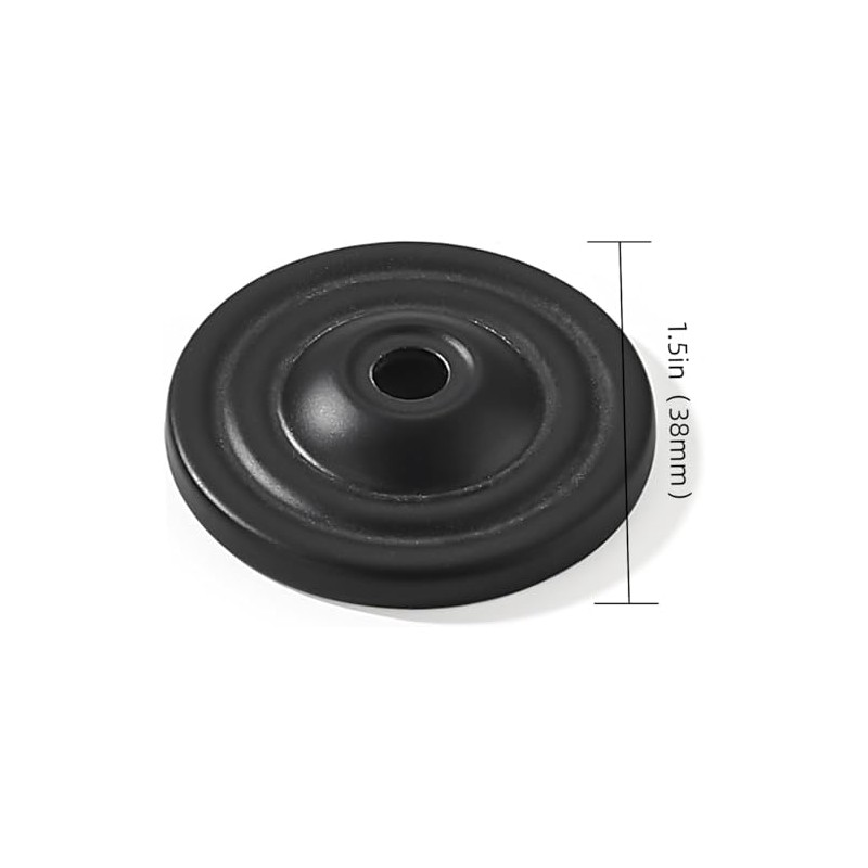 khtumeware 10 Pack 1.5 Inch Matte Black Backplate for Cabinet