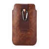 Cell Phone Waist Belt Bag Leather Brown, Cell Phone Waist
