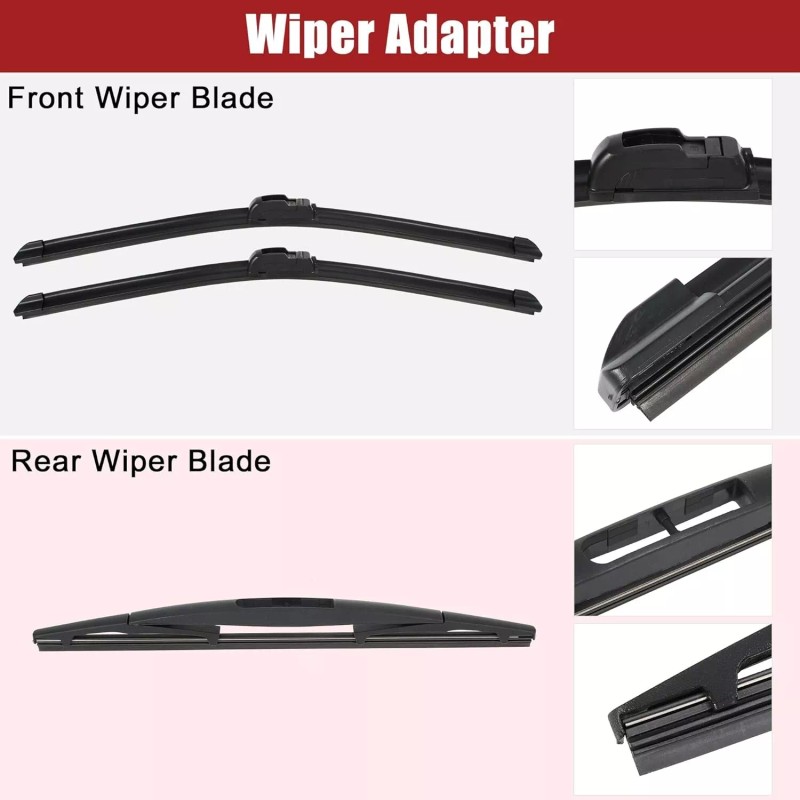 OEM 26" 19" 16" Front Rear Windshield Wiper Blade Set