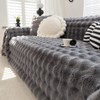 Foreate Fuzzy Plush Sofa Covers, Faux Fur Couch Cover for