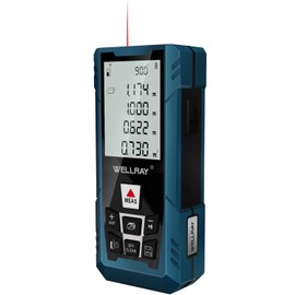 WELLRAY 500ft Laser Distance Meter Measurement Tool with Angle Sensor,LCD Display,Pythagorean Mode,Area,Volume 150M Electronic Laser Measuring Tool M/in/Ft Unit Digital Laser Tape Metro Measure Device