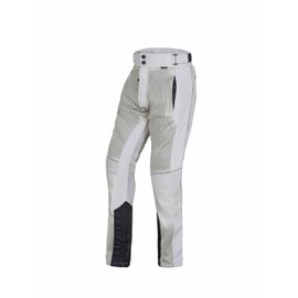 WICKED STOCK Mesh Motorcycle Pants-with Armor -Adventure Pants-Riding Gear-Motocross Pants Gray