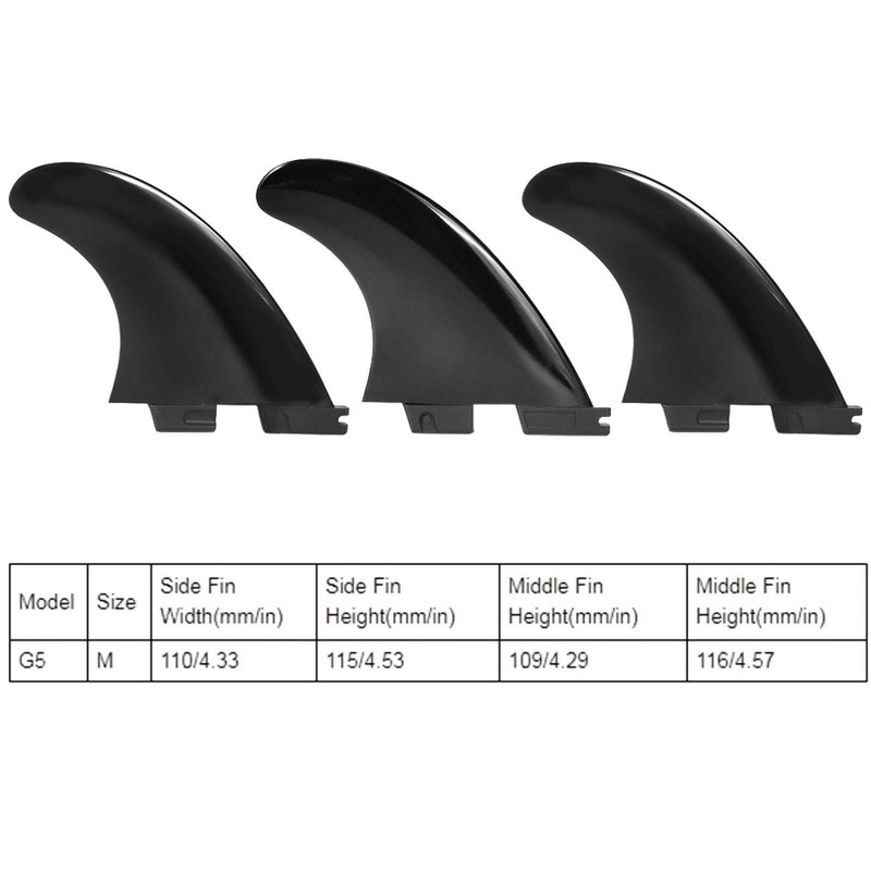 DAUERHAFT 3PCS/Set FCS2 G5 Surfboard Fin ,Three Fins Designed ,Nylon