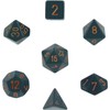 Chessex Polyhedral 7-Die Opaque Dice Set - Dark Gray Copper