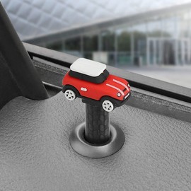 MANG JIANG Silicone Car Carbon Fiber Metal Door Lock Pin Knobs Caps Cover Replacement Parts for Mini Cooper R55 R56 R60 F54 F55 F56 F60 Clubman Countryman Hatchback Universal (Red, 2 PCS)