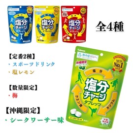 IKIIKI Seikikan Salt Charge Tabretts, Large Capacity Set, Over 100 Pieces, Glucose, Heatstroke, Okinawa Limited (4 Types), Sports Drink Flavor, Salt Lemon Flavor, Shikuwasa Flavor, Plum Flavor