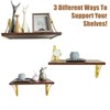 Small Gold Shelf Brackets, 15cm Triangle Shelving Brackets, Versatile Right