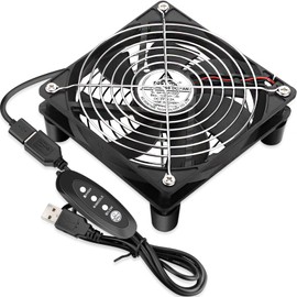 Gdstime 120mm 12cm 5 inches 5V USB Power Cooling Fan for TV Box Router Cooler
