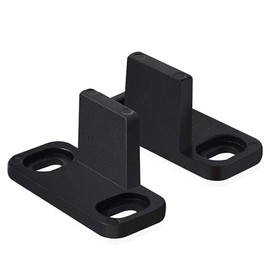 Homode Barn Door Floor Guide, Matte Black Metal Floor Mounted Bottom Guide Hardware Adjustable for Sliding Doors (2 Pack)
