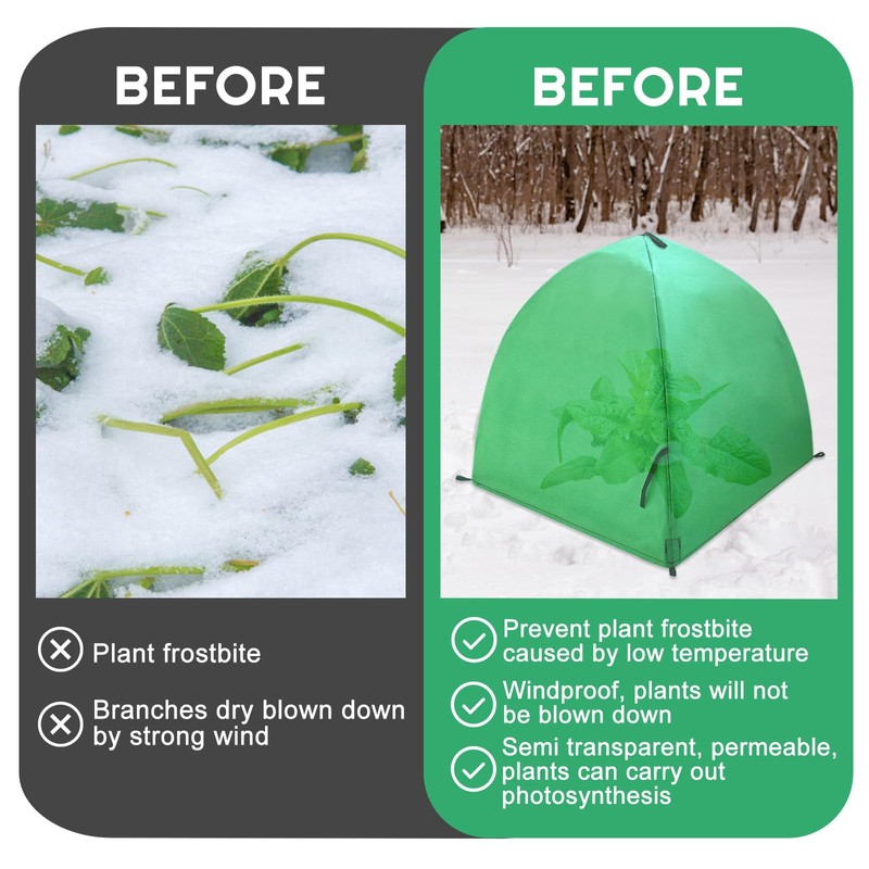 CIEOVO 2 Pack Winter Plant Covers Freeze Protection Shrub Covers