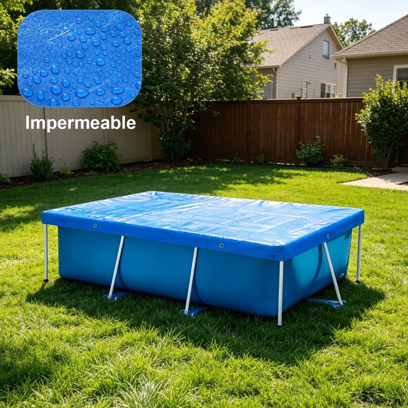 8.5 x 5.5’ Rectangular Pool Cover for Frame Above Ground