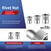 SG TZH 60Pcs Rivet Nut M6 Stainless Steel 304 Flat